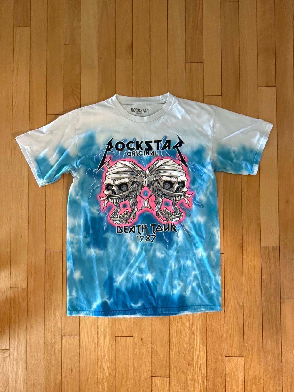 Blue Tie-Dye "Death Tour 1987" Short Sleeve Tee